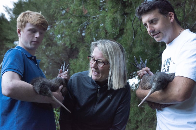 Linda, Aroha and Frank